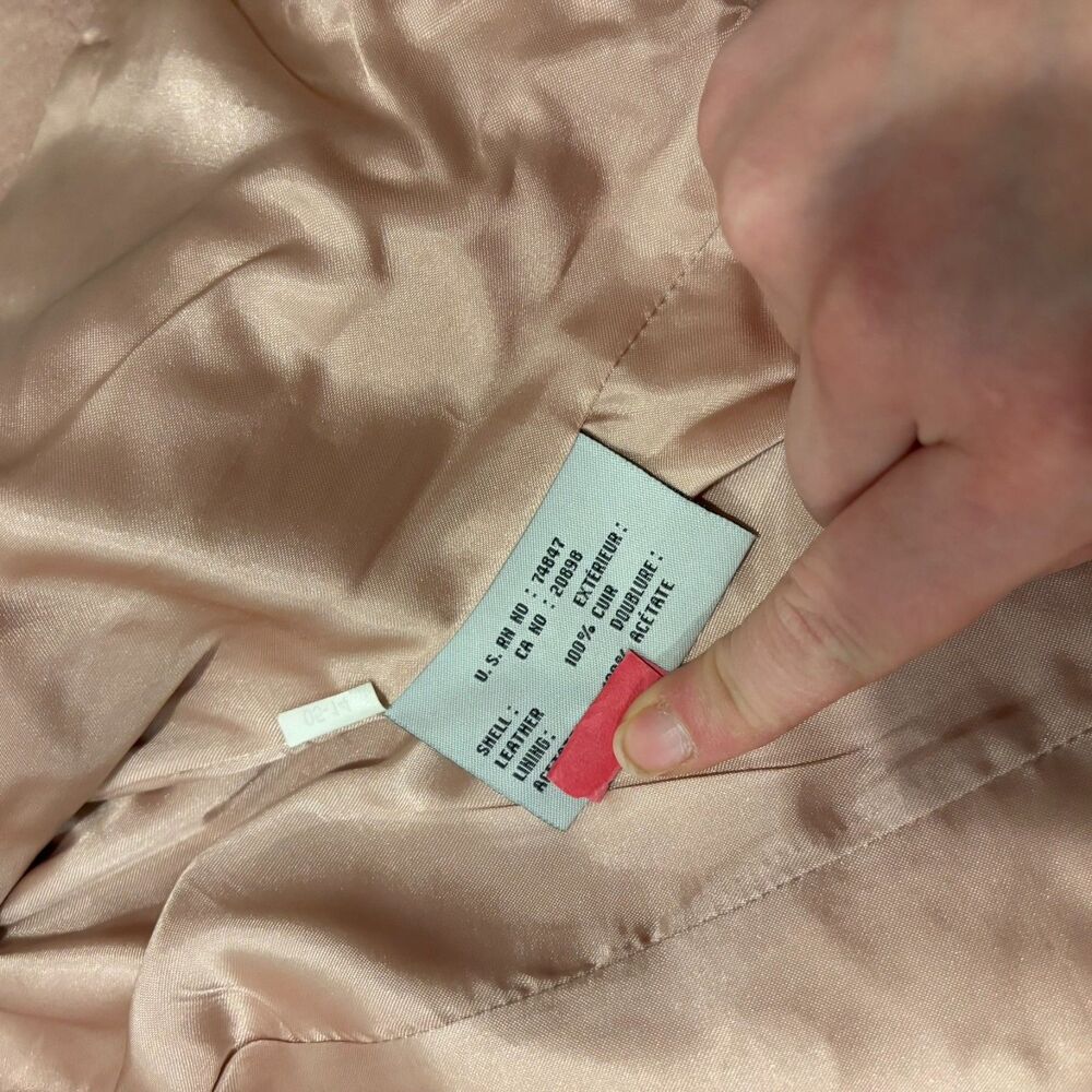 Marc New York Andrew Marc size Medium Dusty Light Pink 100% Leather Jacket - Picture 5 of 7